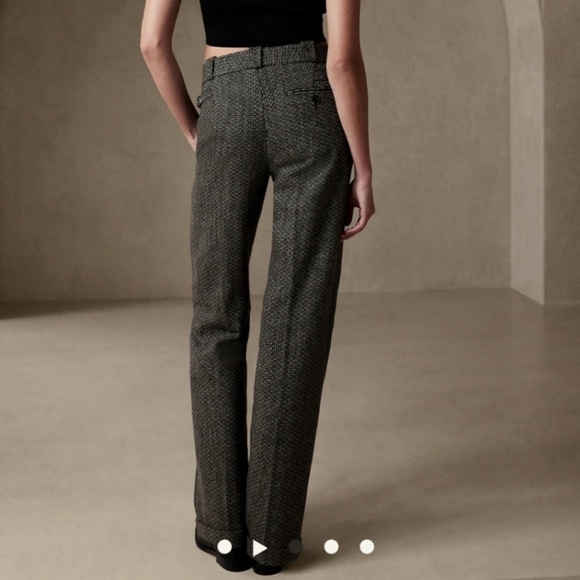 NWT Banana Republic Wool Blend Wylder Straight Tweed Pant Size 14 - Picture 4 of 15